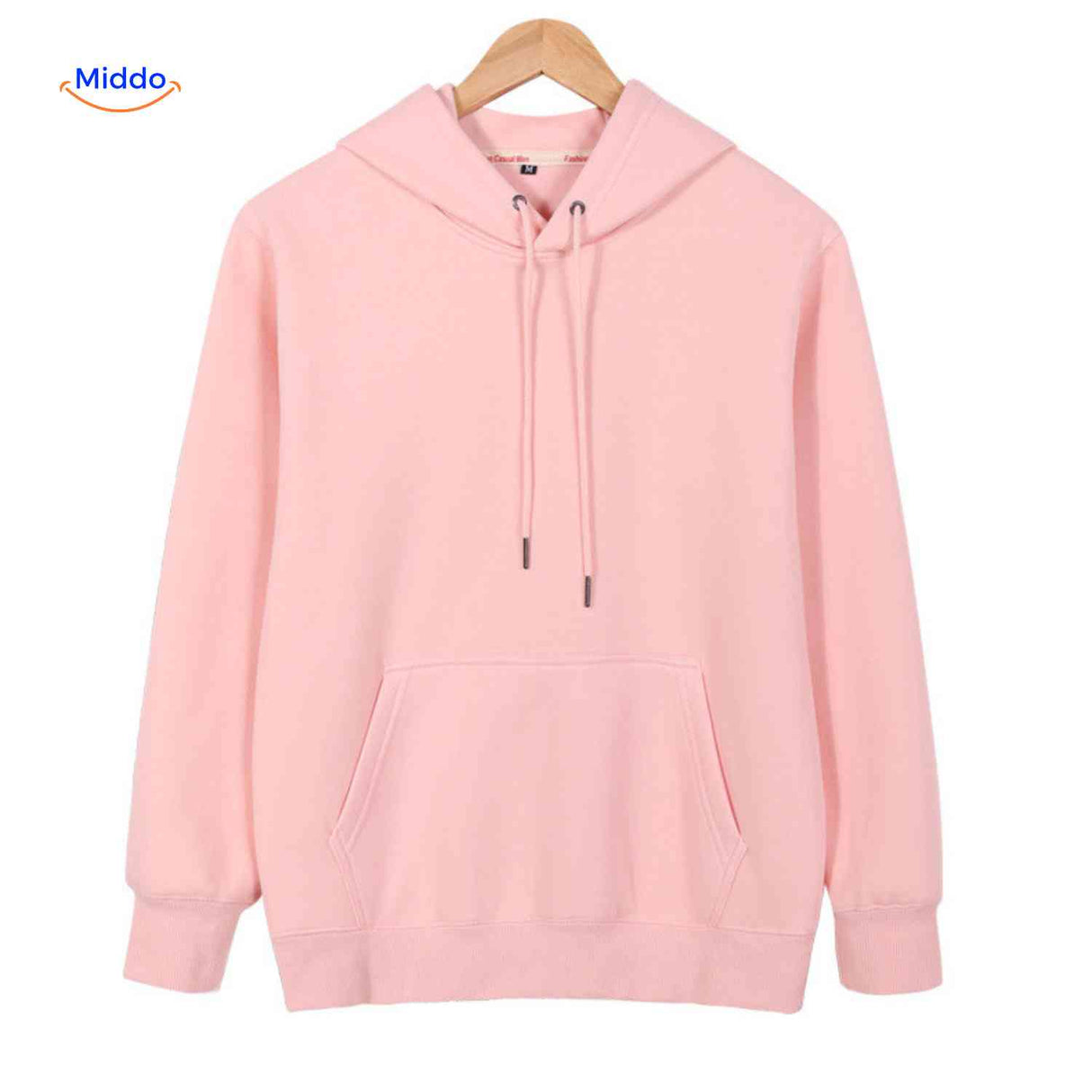 fleecora hoodie detail capuchon met trekkoord www.middo.nl