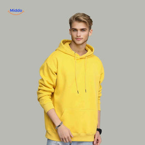 fleecora hoodie eenvoudige sweater met comfort fit www.middo.nl