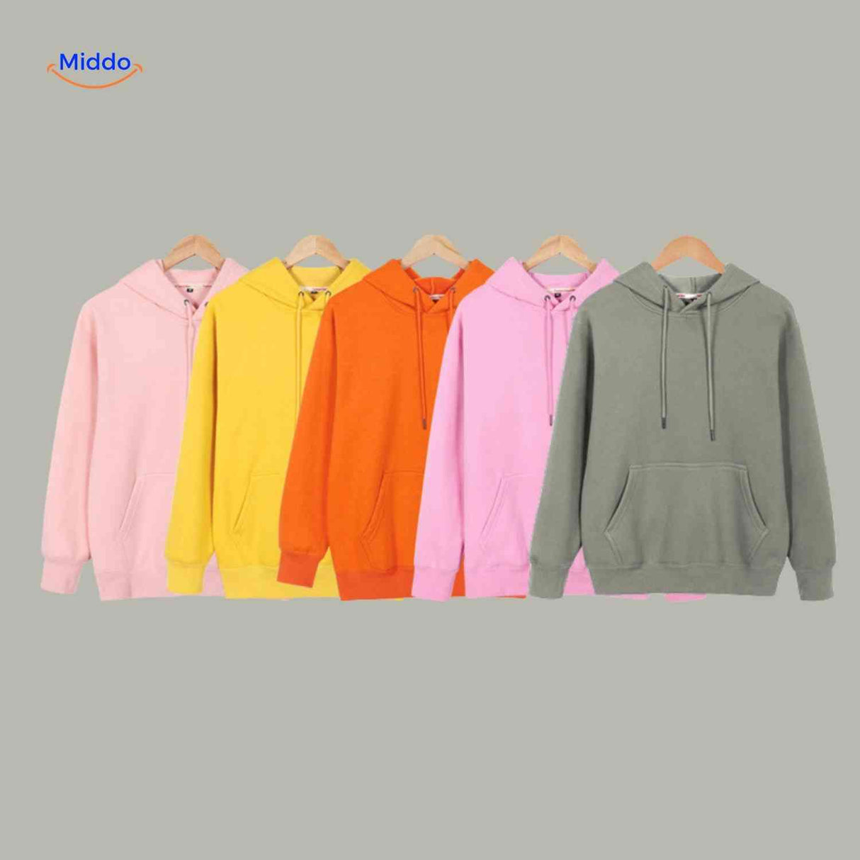 fleecora hoodie kleurenoverzicht hoodies op hanger www.middo.nl