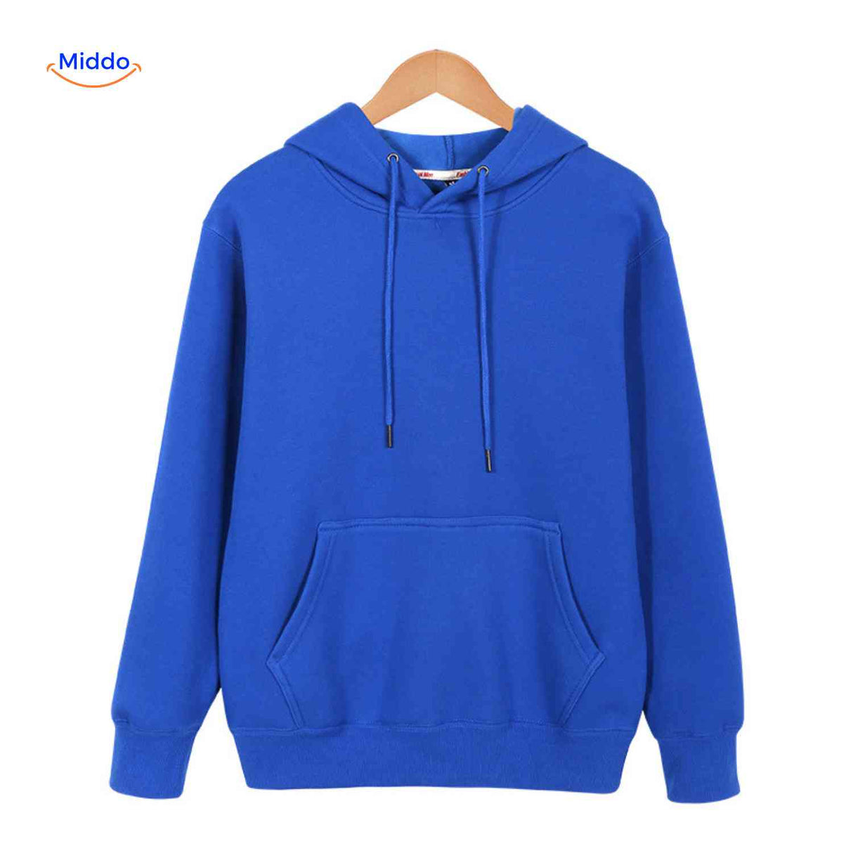 fleecora hoodie minimalistische hoodie met kangoeroezak www.middo.nl