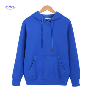 fleecora hoodie minimalistische hoodie met kangoeroezak www.middo.nl