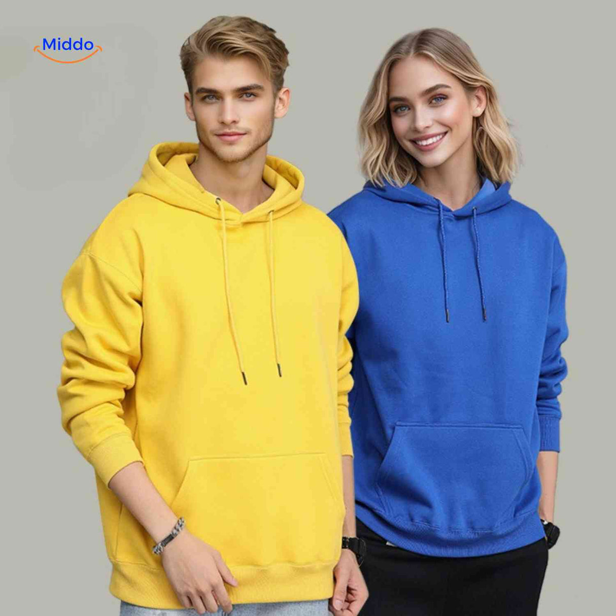 fleecora hoodie unisex basic hoodie met capuchon www.middo.nl