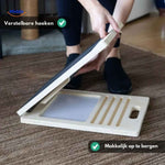 flexiplank stretchbord met verstelbare hoeken en compact opbergbaar ontwerp www.middo.nl