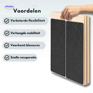 flexiplank stretchbord voordelen zoals flexibiliteit mobiliteit en sneller herstel www.middo.nl