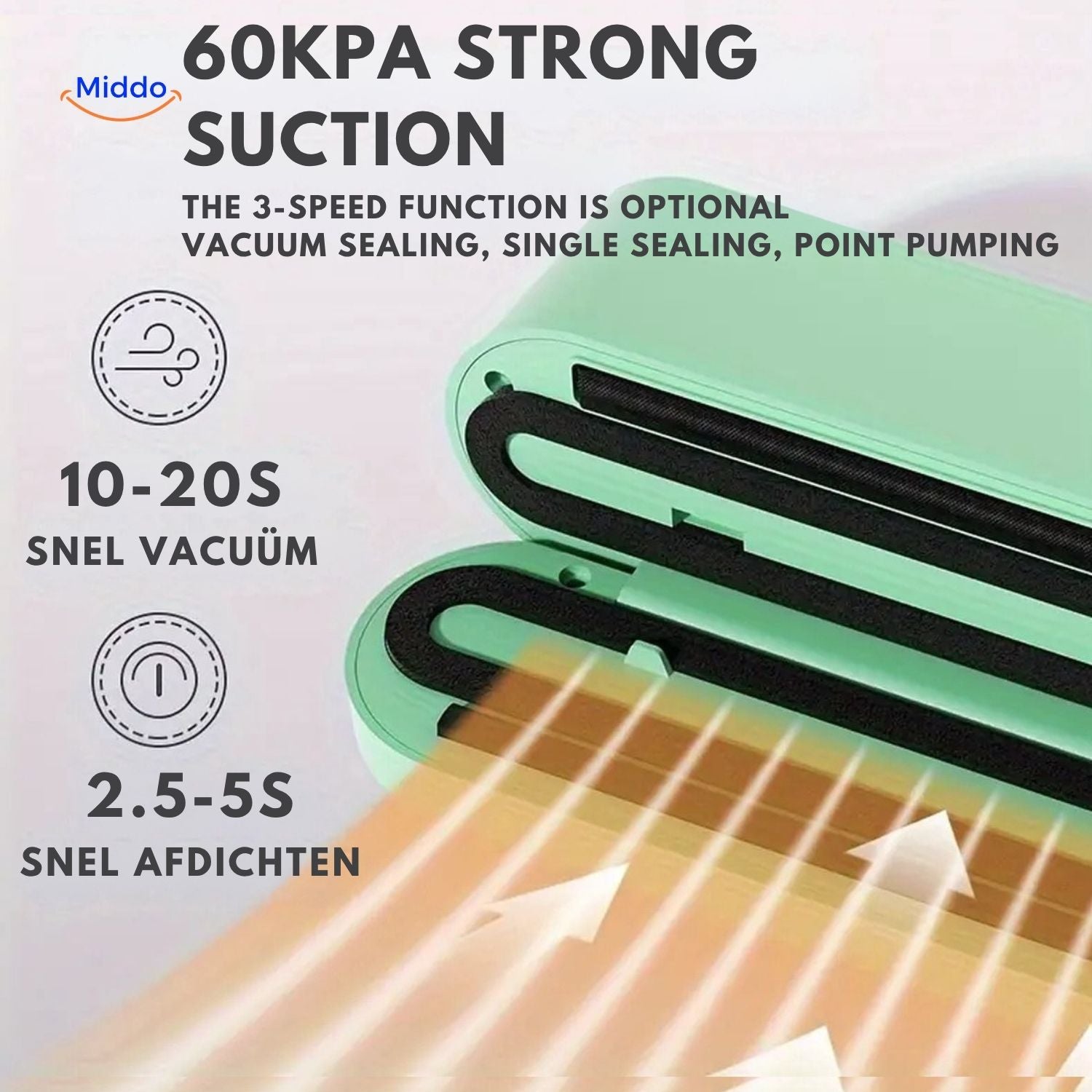 FoodSeal™ Vacuümmachine | Draadloos, Oplaadbaar en Compact