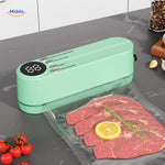 foodseal vacuumachine draadloos oplaadbaar en compact vacumeren met display en vlees www.middo.nl