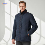 froston jas donkerblauw met lichte achtergrond en nette look www.middo.nl