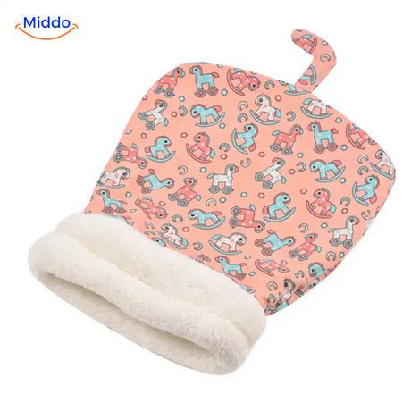 furhaven knusse kattenbed groen avocado patroon middo.nl