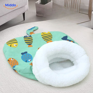 furhaven knusse kattenbed met kat binnen middo.nl