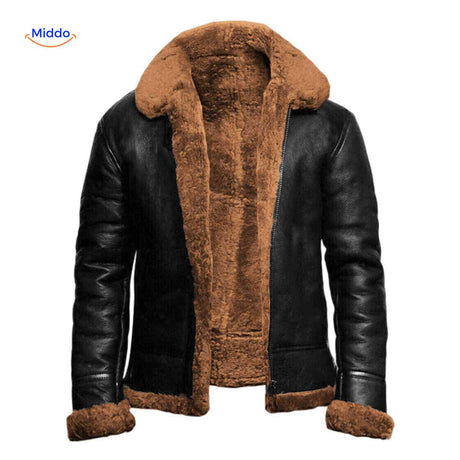 furvexo jas winterjas met zachte voering en brede kraag www.middo.nl