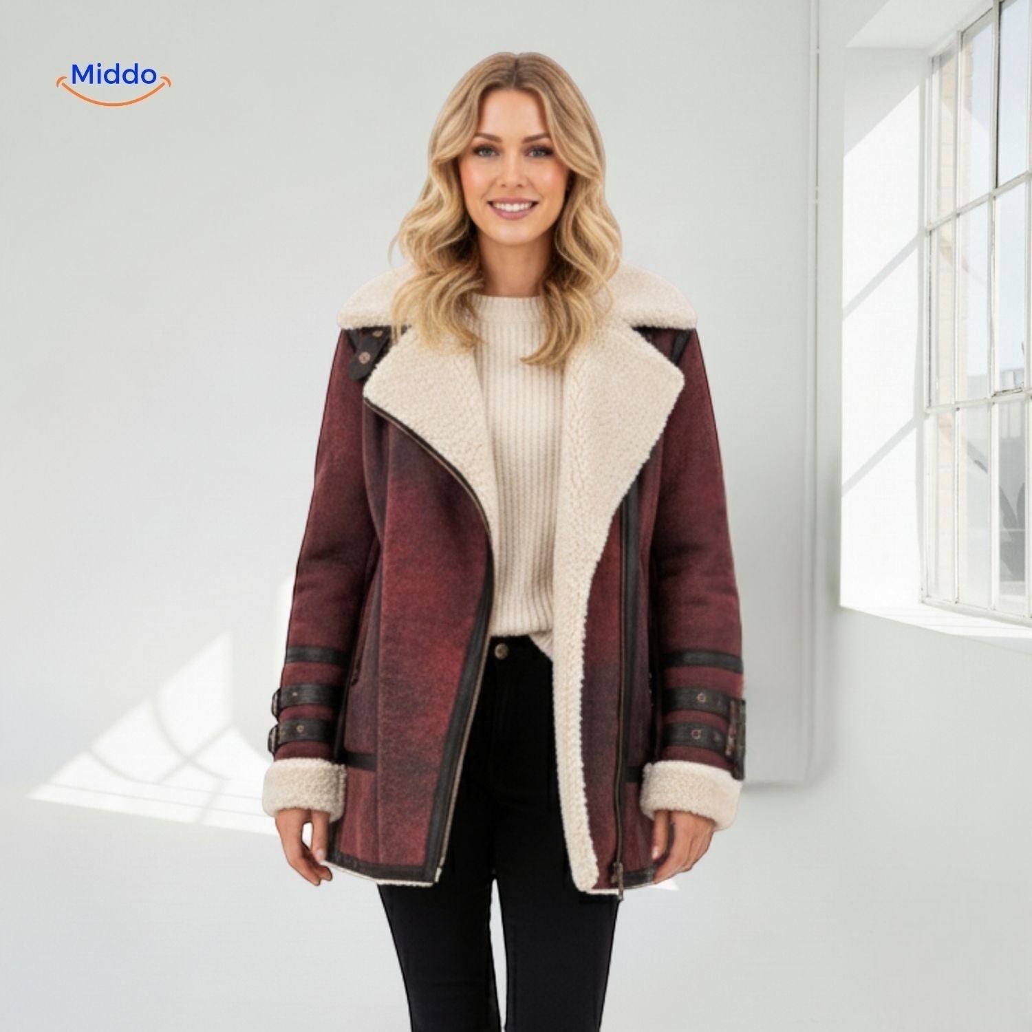 Furvia™ Jas | Warm imitatiebont, winddicht & stijlvol design