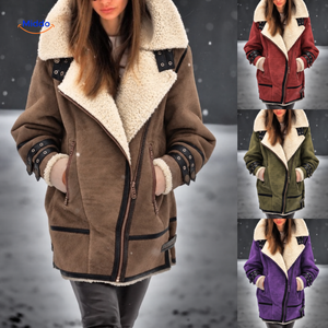furvia jas warme imitatiebont verschillende kleuren damesjas www.middo.nl