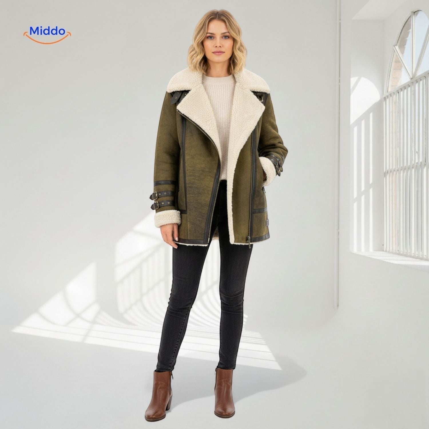 Furvia™ Jas | Warm imitatiebont, winddicht & stijlvol design