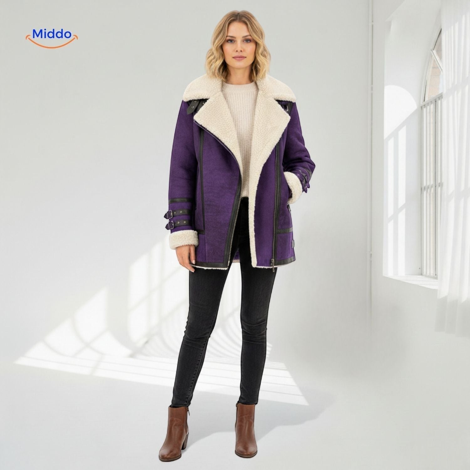 Furvia™ Jas | Warm imitatiebont, winddicht & stijlvol design