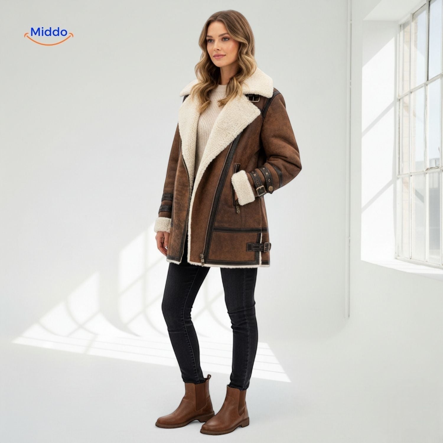 Furvia™ Jas | Warm imitatiebont, winddicht & stijlvol design