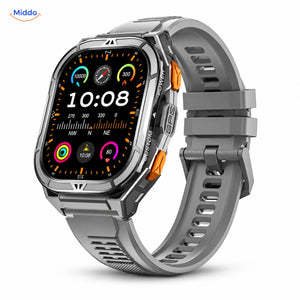 Galaxy Armor X5 met grijze siliconen band