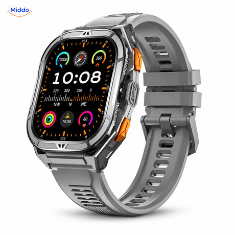 Galaxy Armor X5 met grijze siliconen band