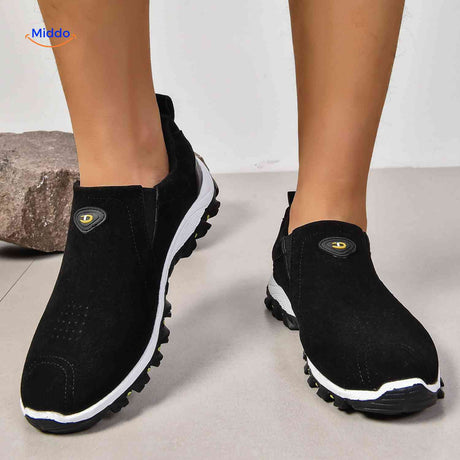 gele stridex heren schoenen instapmodel suede sportieve casual look www.middo.nl