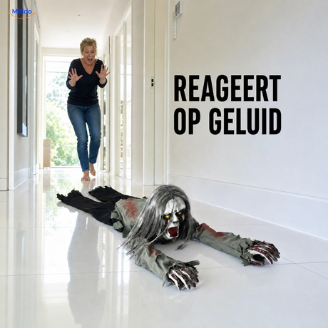 GhostEcho™ reageert op geluid en kruipt door een lichte gang