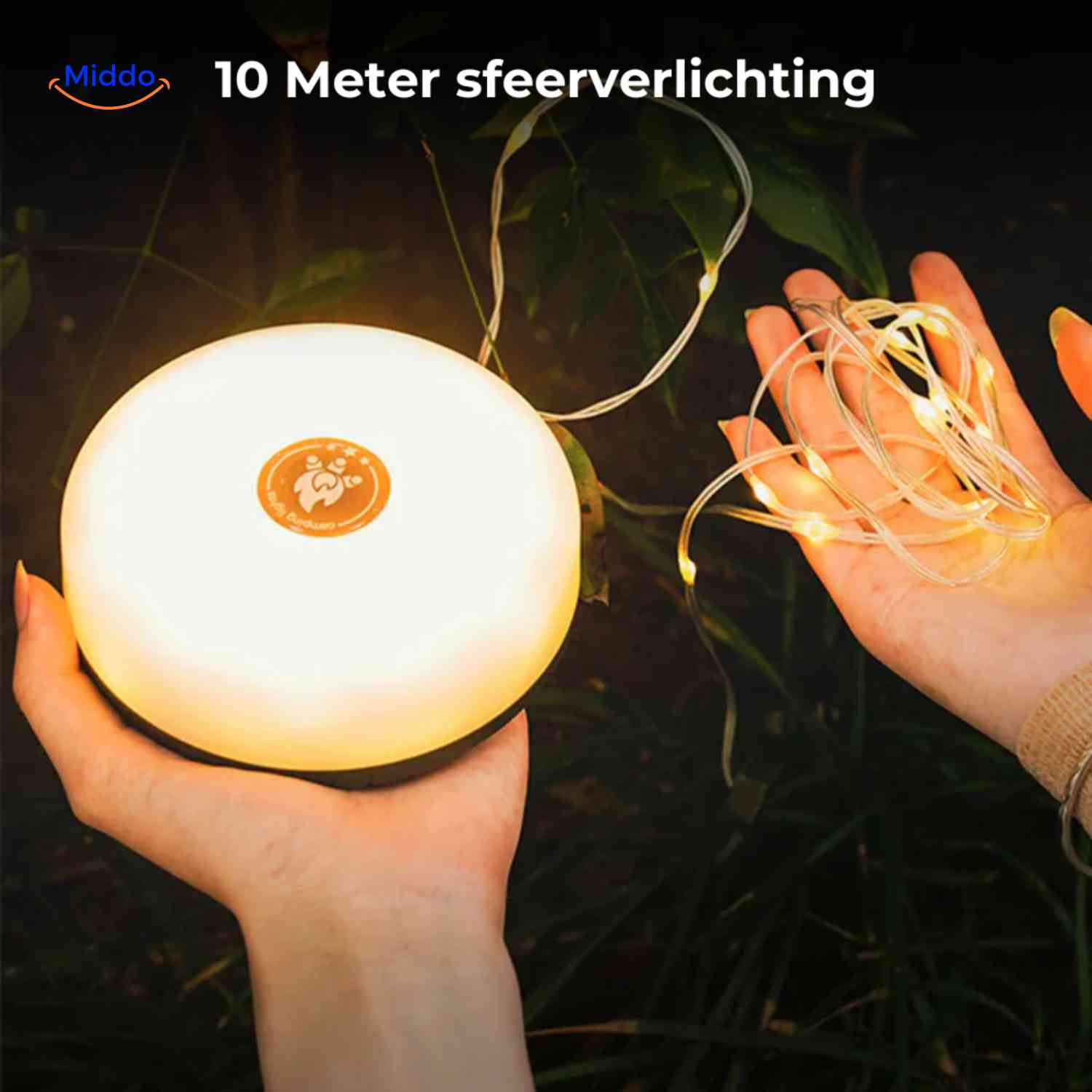 glowmate lamp hangende campinglamp voor buiten avonturen www.middo.nl