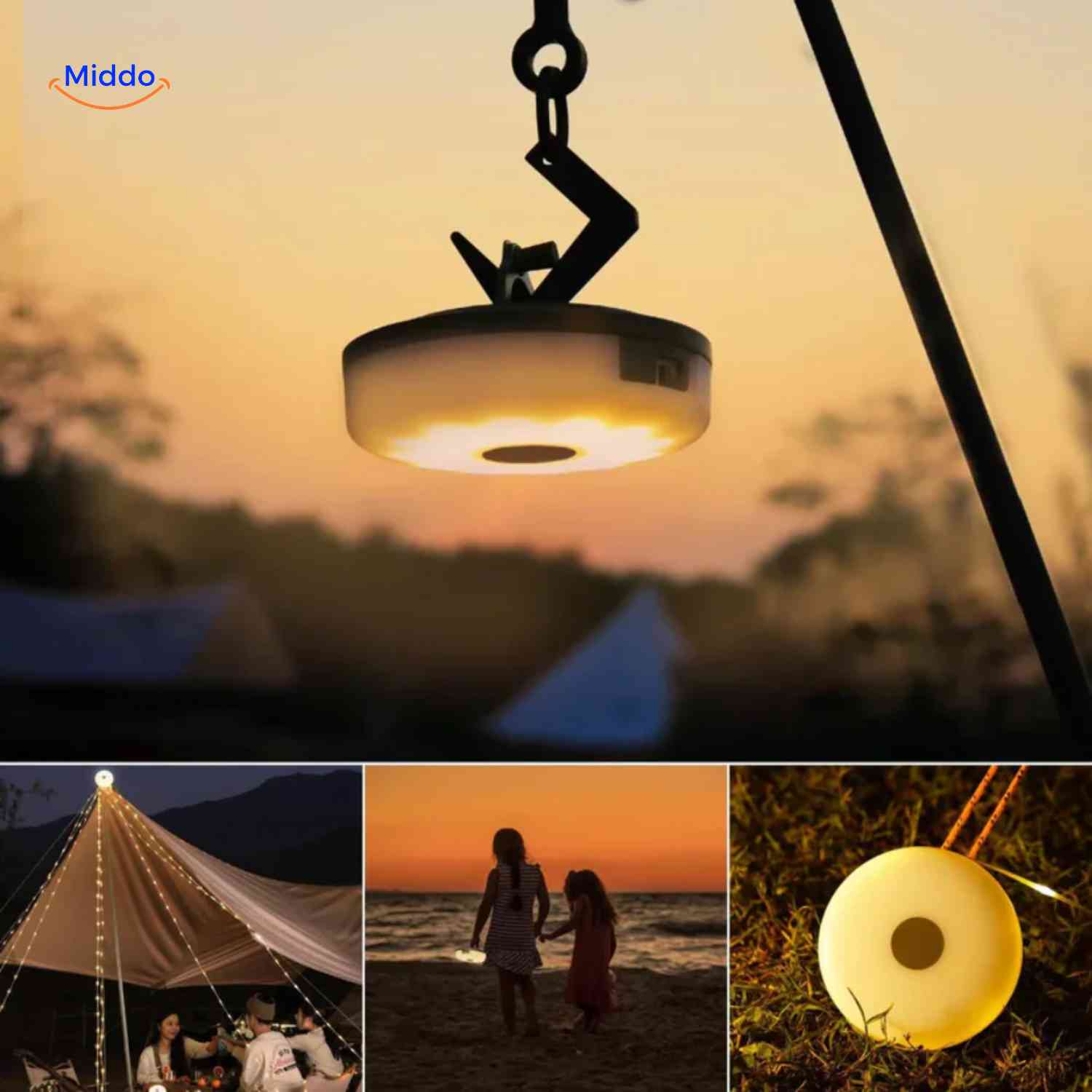glowmate lamp in tent met sfeervolle led verlichting www.middo.nl