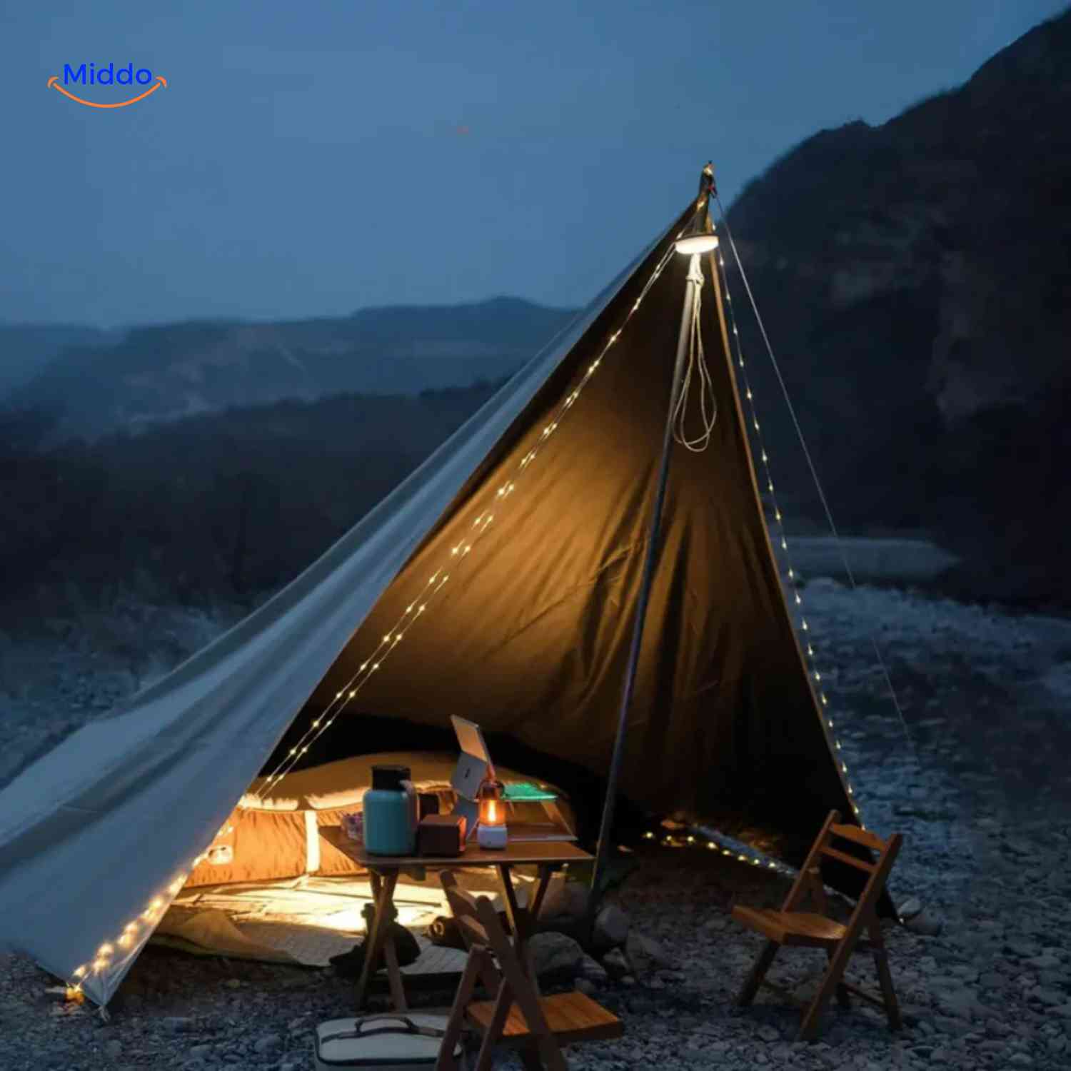 glowmate lamp met led snoer en functieafbeeldingen www.middo.nl