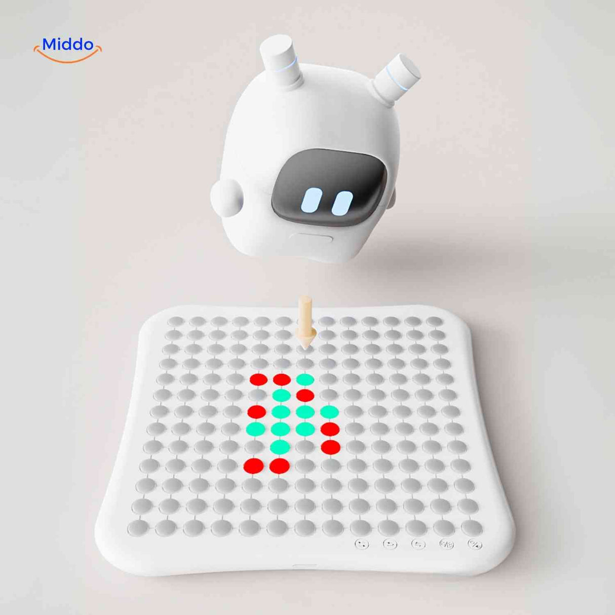 gobango spelcomputer creatief led matrix bord met robot en kleurenontwerpen www.middo.nl