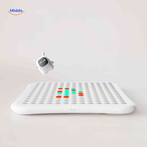gobango spelcomputer interactief led matrix bord met blije robot ontwerp www.middo.nl