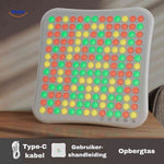 gobango spelcomputer led matrix bord met type c kabel gebruikershandleiding en opbergtas www.middo.nl
