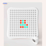 gobango spelcomputer wit led speelbord met kleurrijke pixelpatronen en robotfiguur www.middo.nl