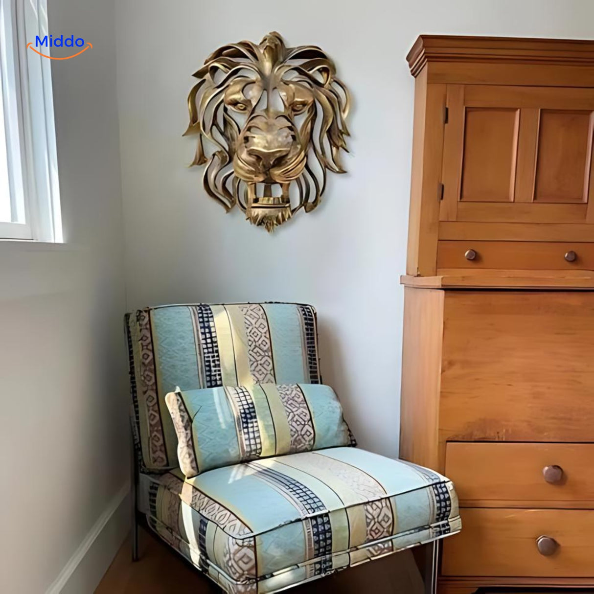 Goldenlion™ Op Een Muur In Salon