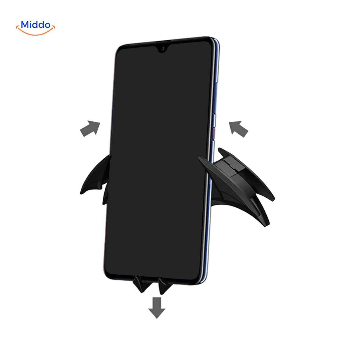 gripbat houder telefoonhouder met automatische klemmen www.middo.nl