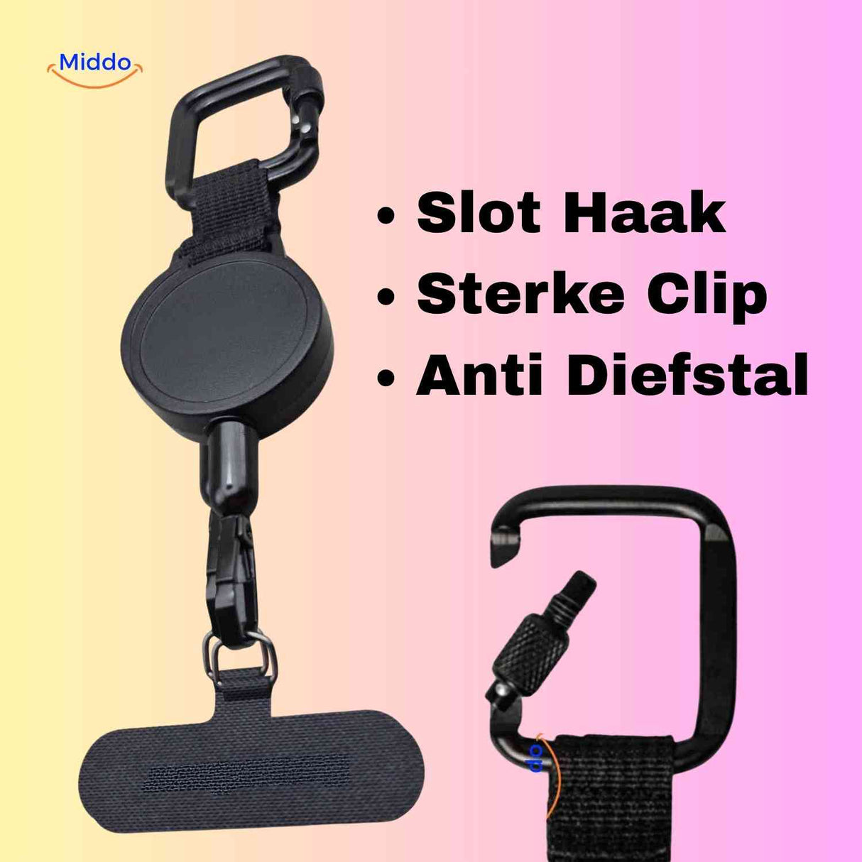 griplock houder slot haak sterke clip anti diefstalwww.middo.nl