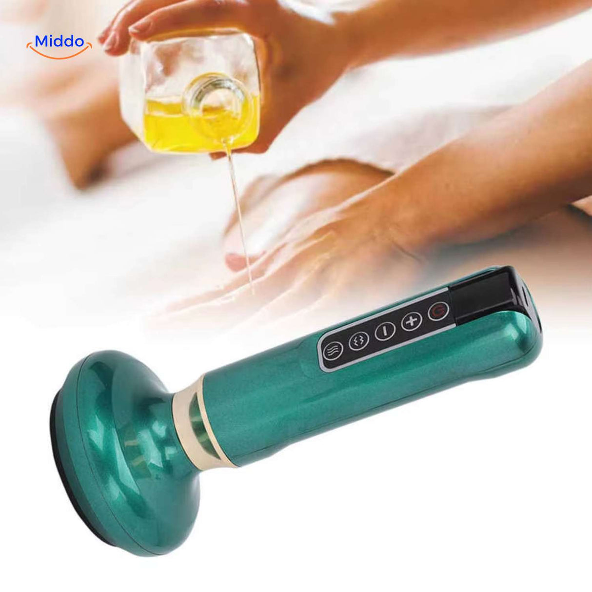 guashamax massager geschikt voor oliebehandeling en ontspanning www.middo.nl