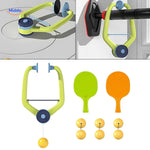 Hangingbounce trainer op hoge plank met twee rackets www.middo.nl
