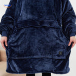heatcozy plus blauwe hoodie met extra zak ruimte middo