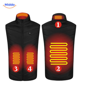 heatguard verwarmde bodywarmer 4 warmtezones blauw middo.nl