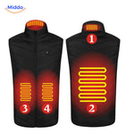 heatguard verwarmde bodywarmer 4 warmtezones blauw middo.nl