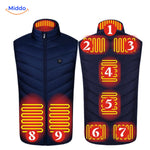 heatguard verwarmde bodywarmer 8 warmtezones blauw middo.nl