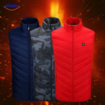 heatguard verwarmde bodywarmer 9 warmtezones blauw middo.nl
