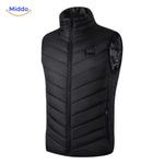 heatguard verwarmde bodywarmer 9 warmtezones zwart middo.nl