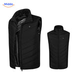 heatguard verwarmde bodywarmer basic zwart open middo.nl