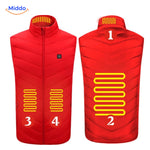 heatguard verwarmde bodywarmer blauw met bedieningspaneel middo.nl