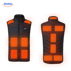heatguard verwarmde bodywarmer blauw met duurzaam materiaal middo.nl