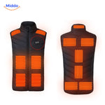heatguard verwarmde bodywarmer blauw met duurzaam materiaal middo.nl