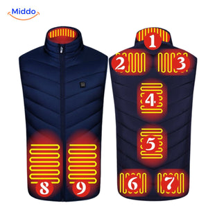 heatguard verwarmde bodywarmer meer warmtezones met bediening middo.nl
