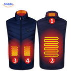 heatguard verwarmde bodywarmer met oranje glow middo.nl