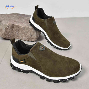 heren marine slip on schoenen lifestyle binnenopname gedempte zool casual comfort sneakers www.middo.nl