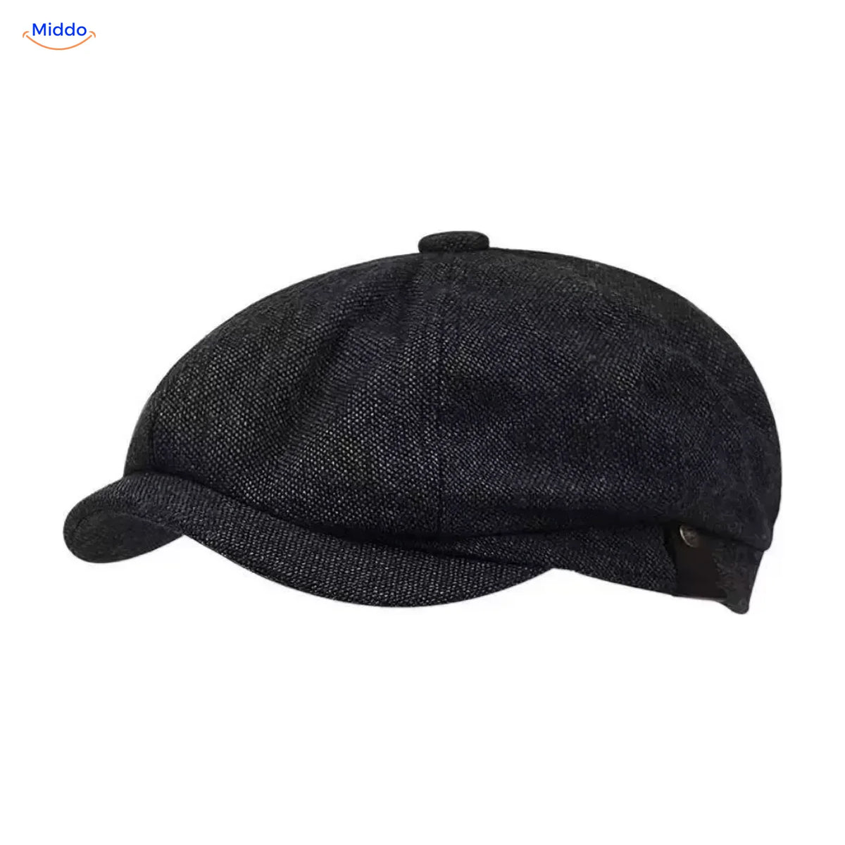 Heritage Eight flat cap, Kleine ruit zwart