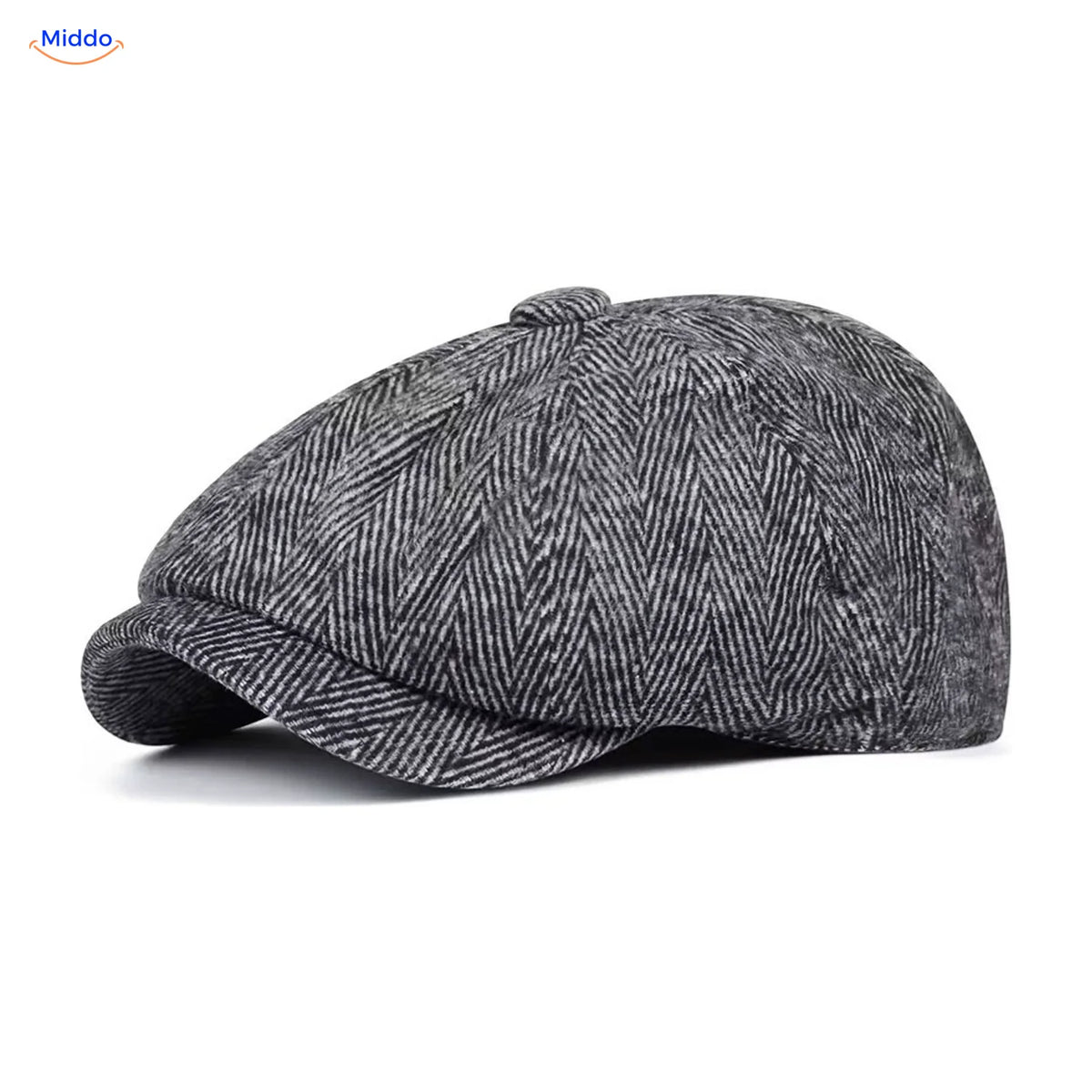 Heritage Eight flat cap, Grijs